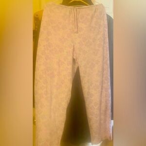 Floral Lavender Pajama Pants, Size Small